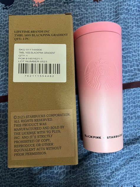 台灣正版現貨正品 非國外代購 現貨正品 星巴克 Blackpink 聯名 Starbucks 漸層 不鏽鋼杯 塗鴉 不鏽鋼水瓶 黑色 粉色