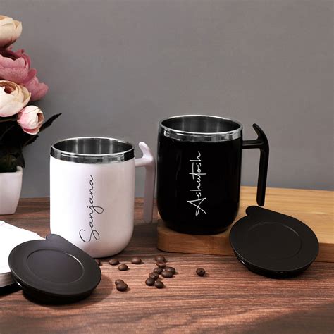 Personalized Thermal Stainless Steel Insulated Coffee Mug Pack Of 2