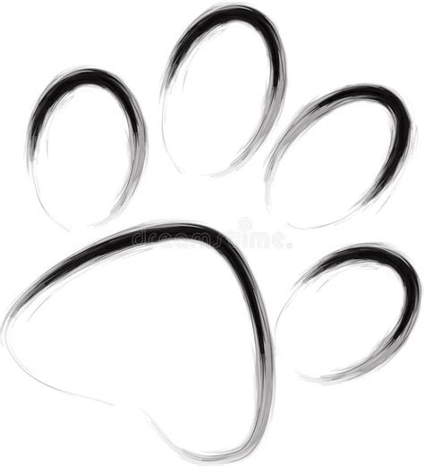 Abstract Paw Stock Vector Illustration Of Animals Canine 21467053