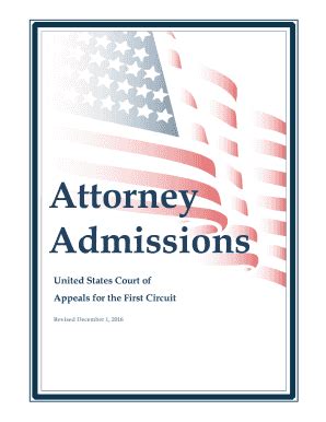 Fillable Online Attorney Admission Fee First Circuit Fax Email Print