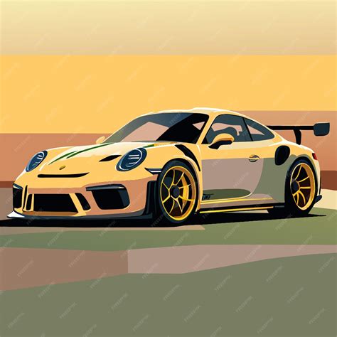 ilustracion vectorial del porsche gt rs vector premium generado  ia