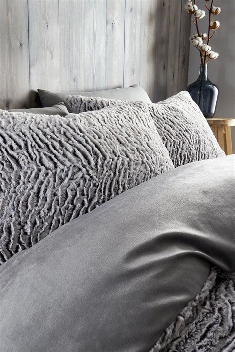 Bedding Wolf Faux Fur Duvet Set Catherine Lansfield