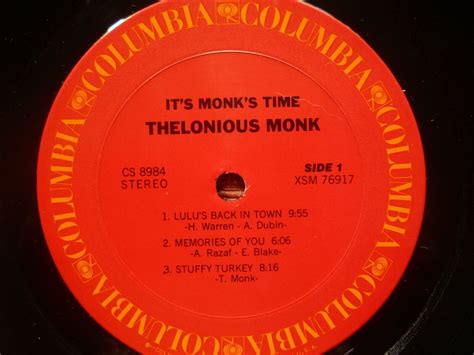 Thelonious Monk It S Monk S Time Lp Us Columbia Cs Vg Ebay