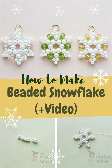 How To Make Beaded Snowflakes To Decorate Christmas Tree Video