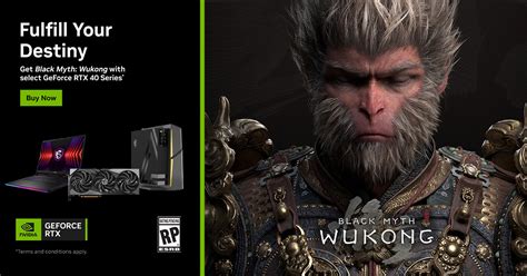 Get Black Myth Wukong With Select GeForce RTX 40 Series