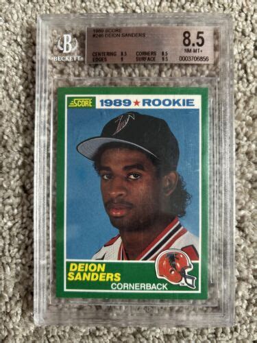 1989 Score 246 Deion Sanders Atlanta Falcons RC Rookie HOF BGS 8 5 NM