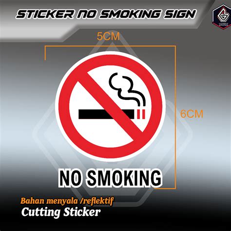 Jual Cutting Sticker No Smoking Sticker Dilarang Merokok Bahan