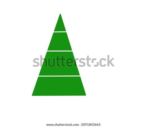 Simple Green Pyramid Illustration Chart Stock Illustration 2091803665