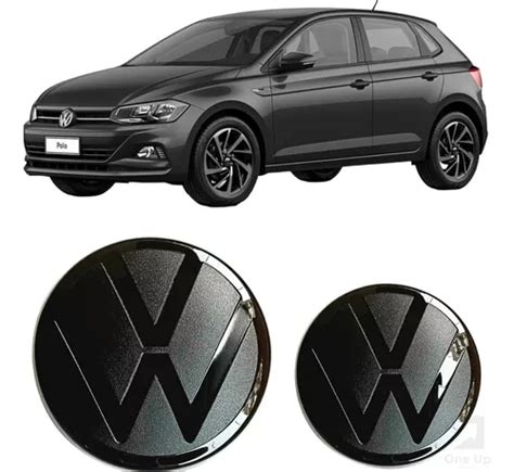 Kit Emblemas Frontal E Traseiro Black Piano Polo Volkswagen