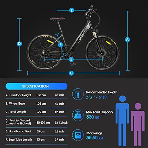 Hotebike Electric City Bike For Adults 26 Ebike Cruiser Electric Bike With 350w Motor