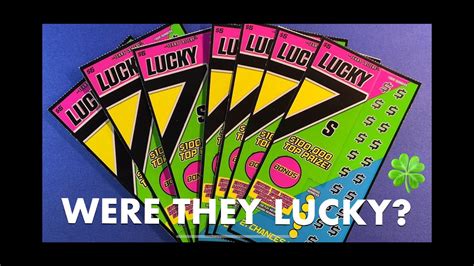 I Bought 7x Lucky 7s Scratch Off Tickets Were They Actually Lucky 🍀