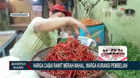 Harga Cabai Rawit Merah Di Pasar Tradisional Tangerang Mahal Warga