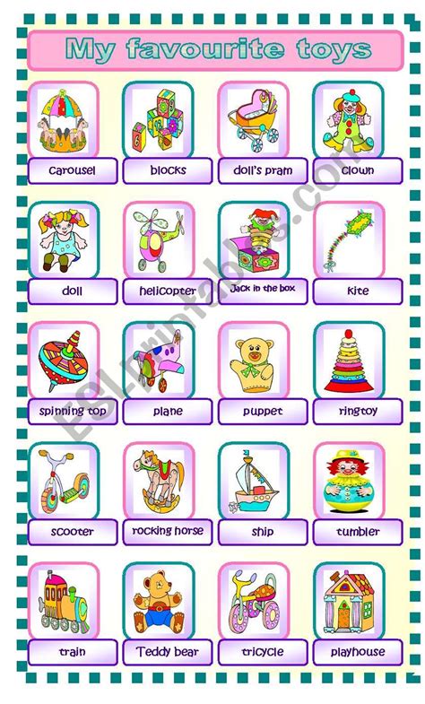 My Favourite Toys Esl Worksheet By Krümel