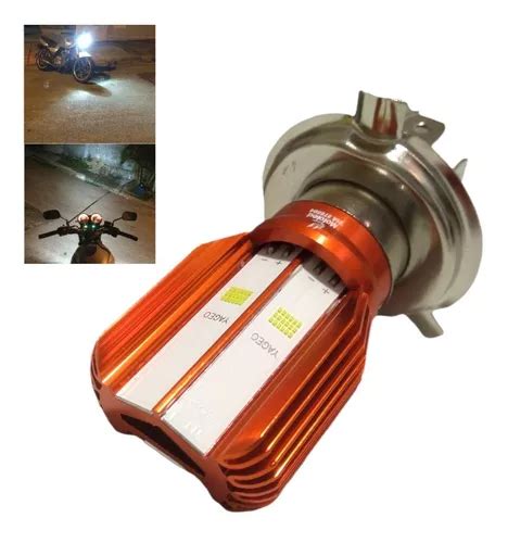 Lampada Led H4 Moto 6500k Farol Efeito Xenon Super Branca 3d MercadoLivre