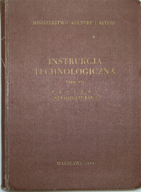 Instrukcja Technologiczna Procesy Introligatorskie 12122731820