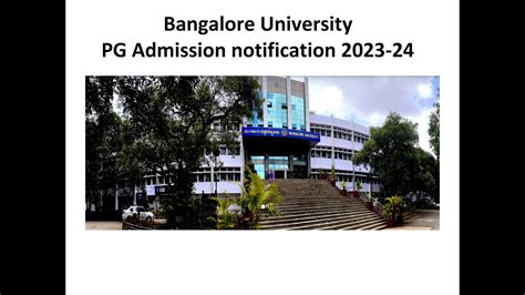 Bangalore University PG Admission Notification 2023 24 Link In