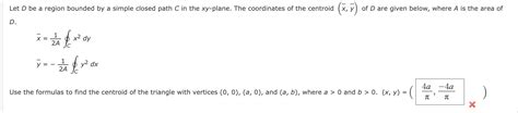 Solved Let D Be A Region Bounded By A Simple Closed Path C Chegg