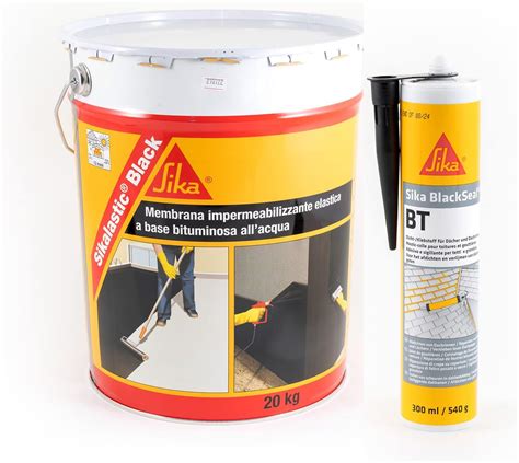 Kit Impermeabilizzazione Tetto Sika BlackSeal BT Nero Sigillante E