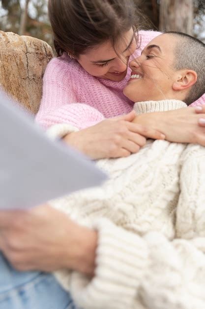 Lesbian Couple Having Fun Together Free Photo