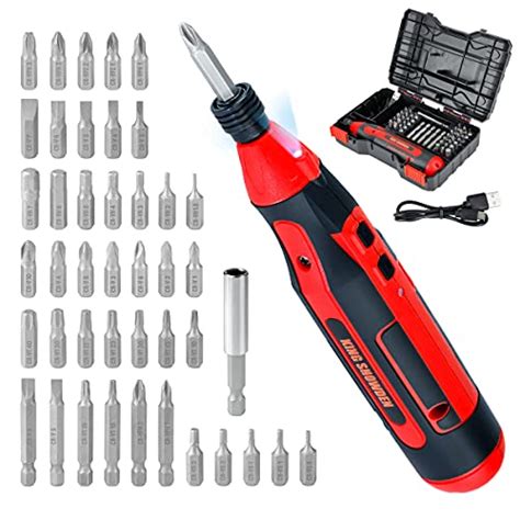 Electric Screwdriver 4V Cordless Power Screwdrivers Kit with 42 pcs ...