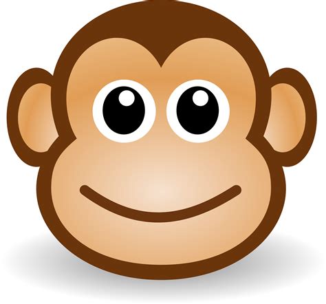 Free Cute Cartoon Monkey Clipart Illustration