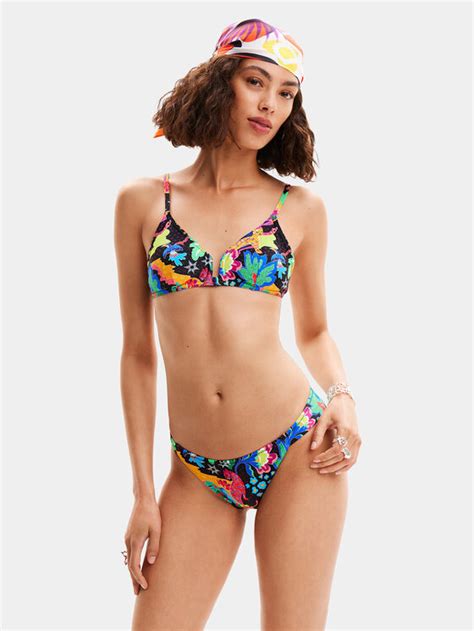 Desigual Dół od bikini Jungle 24SWMK11 Kolorowy Modivo pl