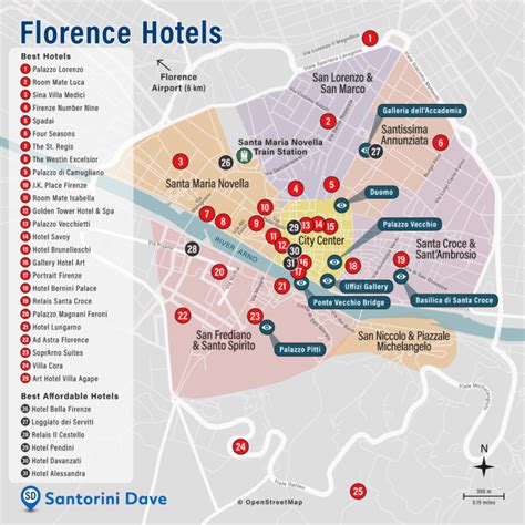 Florence Hotel Map Best Areas Neighborhoods And Places To Stay