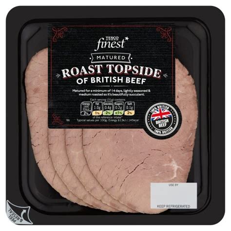 Tesco Finest British Sliced British Roast Beeg 125g Tesco Groceries