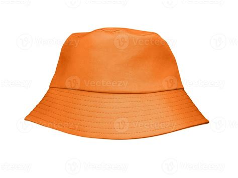 Orange Bucket Hat Isolated On White Background 25287633 Stock Photo At