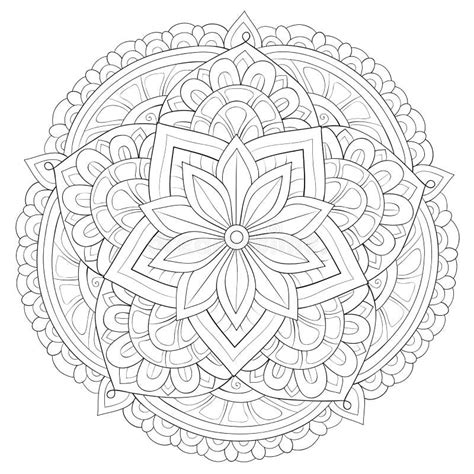 Livro Para Colorir Adulto P Gina Uma Imagem Da Mandala Do Zen Para