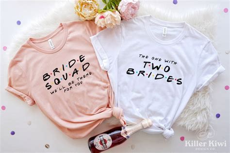 Lesbian Bachelorette Party Shirts Lesbian Two Brides Shirt Etsy