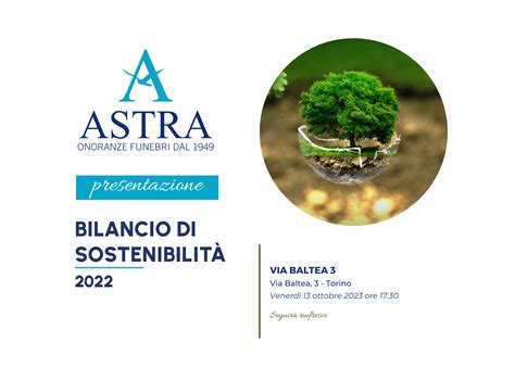 Presentazione Bilancio di Sostenibilità 2022 Astra Onoranze Funebri