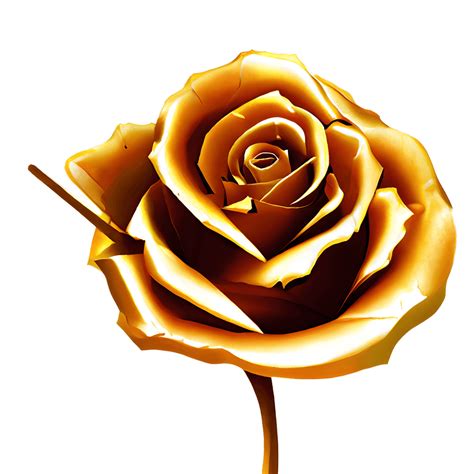 3d Gold Rose Flower Graphic · Creative Fabrica