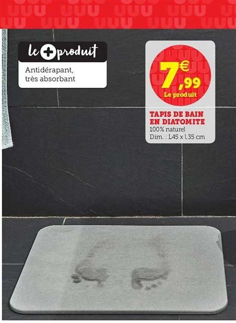 Promo Tapis De Bain En Diatomite Chez Super U Icatalogue Fr