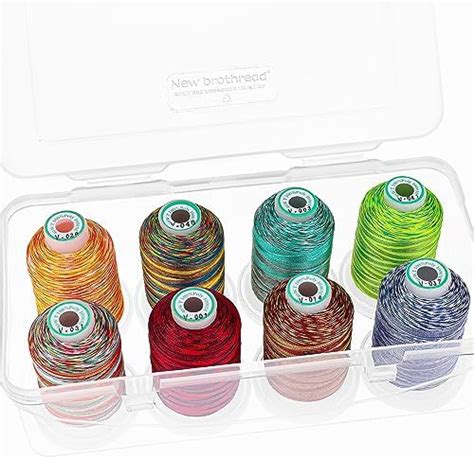 New Brothread 25 Colors Variegated Polyester Machine Embroidery Thread