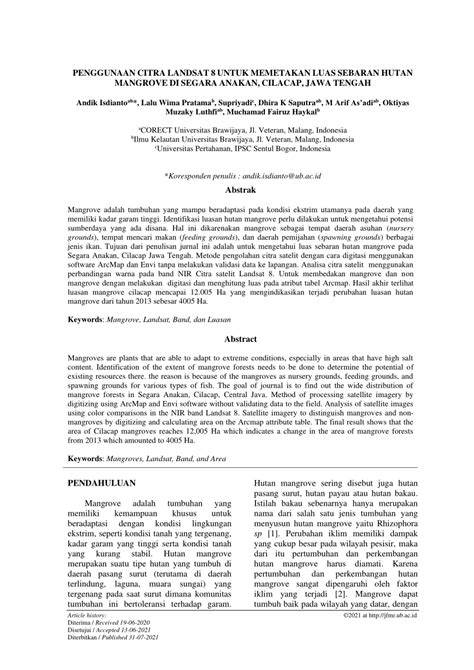 Pdf Penggunaan Citra Landsat Untuk Memetakan Luas Sebaran Hutan