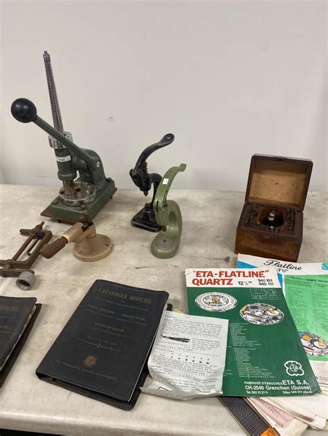 At Auction Quantity Of Vintage Jewelers And Watchmakers Tools Heavy