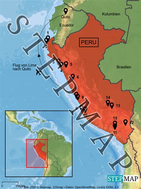 Stepmap Peru Landkarte F R Peru