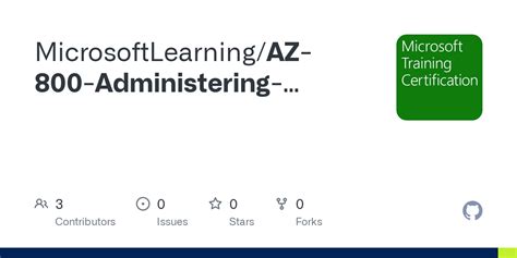 GitHub MicrosoftLearning AZ 800 Administering Windows Server Hybrid