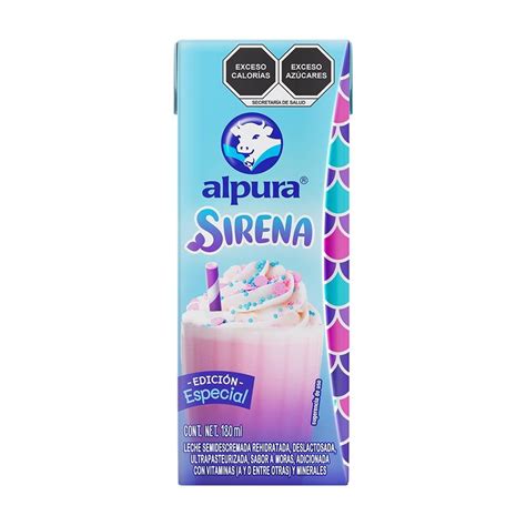 Leche Alpura Sirena Sabor Moras 180 Ml Walmart