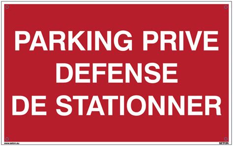 Panneaux avec message standard Parking privé défense de stationner