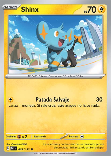 Shinx 069 193 Evoluciones en Paldea Trading Card Game Pokémon