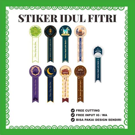 Jual Bisa Custom Sticker Label Kue Kering Sticker Toples Lebaran