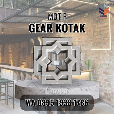 LUBANG ANGIN ROSTER BETON MOTIF GEAR KOTAK DI NAWANG PACITAN JAWA TIMUR