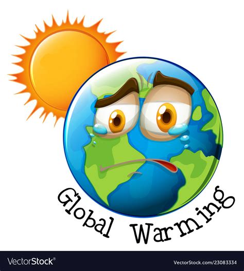 Icon Global Warming Royalty Free Vector Image Vectorstock