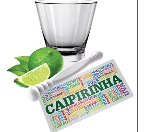 Kit Caipirinha Completo Copo Tabua Vidro Socador Euro MercadoLivre