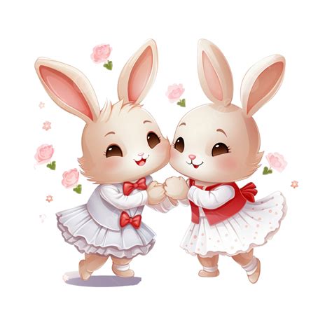 Cute Rabbit Dance Png Illustrations Dance Rabbit Easter Png