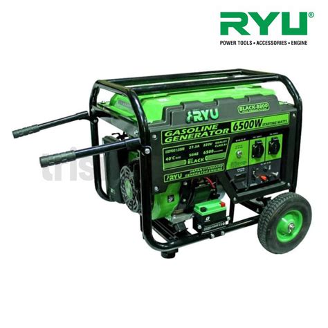 Jual GENSET GASOLINE GENERATOR 6500 WATT RYU BLACK 8800 Shopee Indonesia