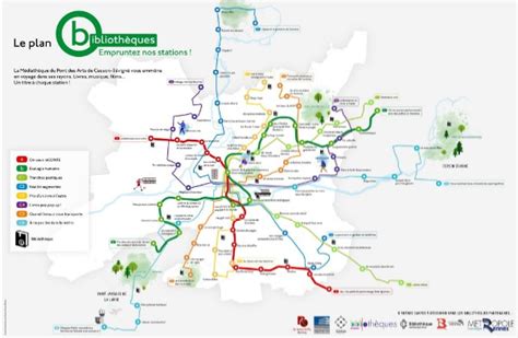 Médiathèque de Cesson Sévigné Carte de métro littéraire