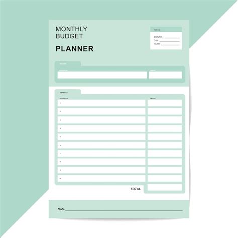 Planificateur De Budget Minimal Mensuel Et Hebdomadaire Format De